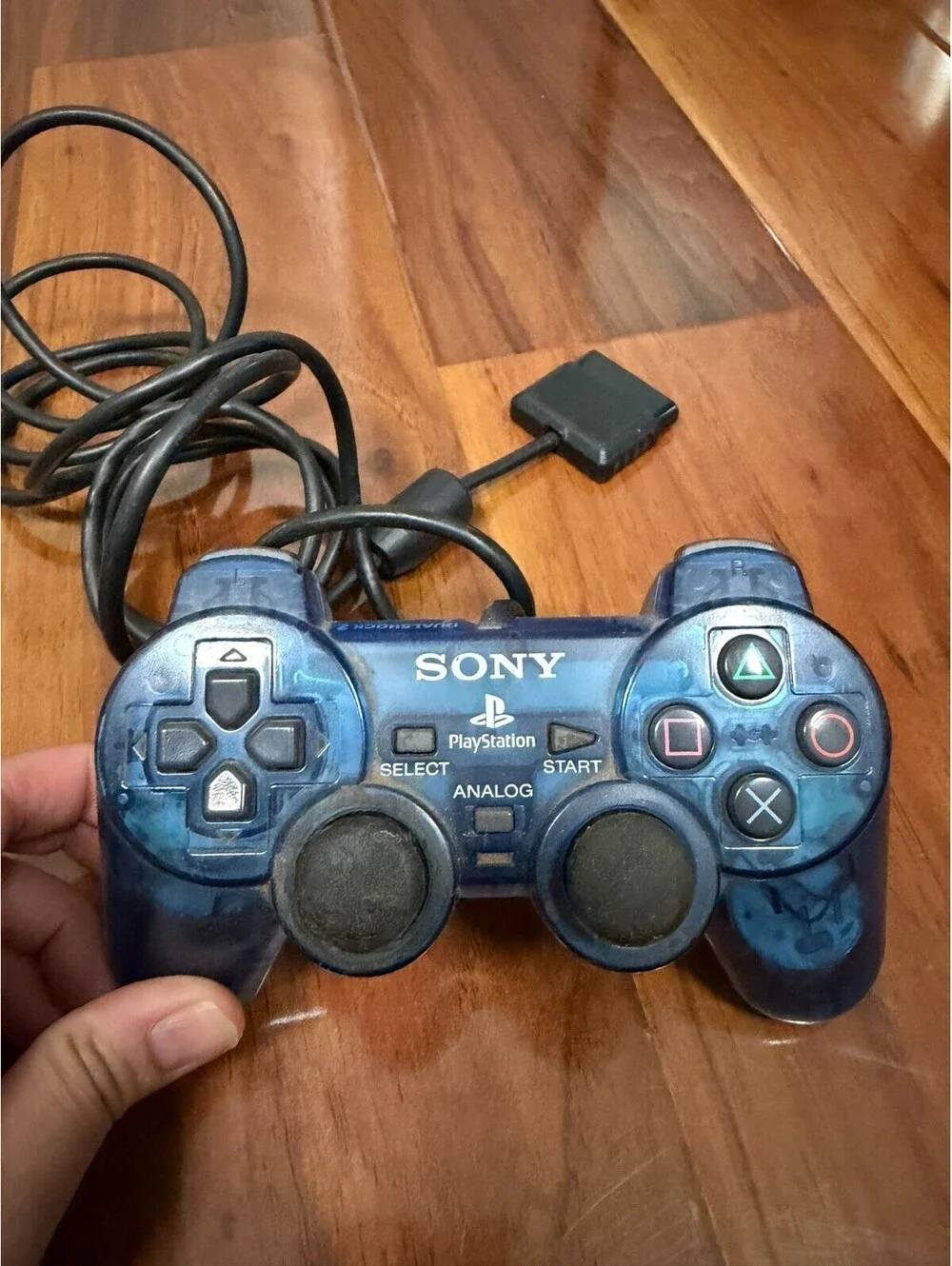 Sony PlayStation 2 PS2 Ocean Blue Clear Controller DualShock OEM SCPH-10010